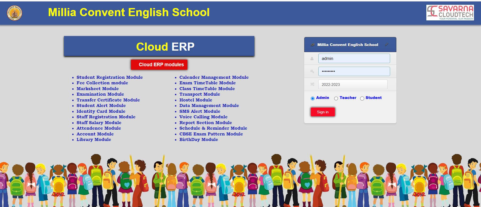 SCHOOL ERP WITH MOBILE APP