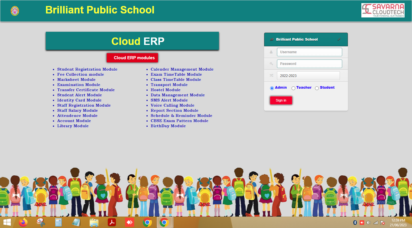 SCHOOL ERP WITH MOBILE APP